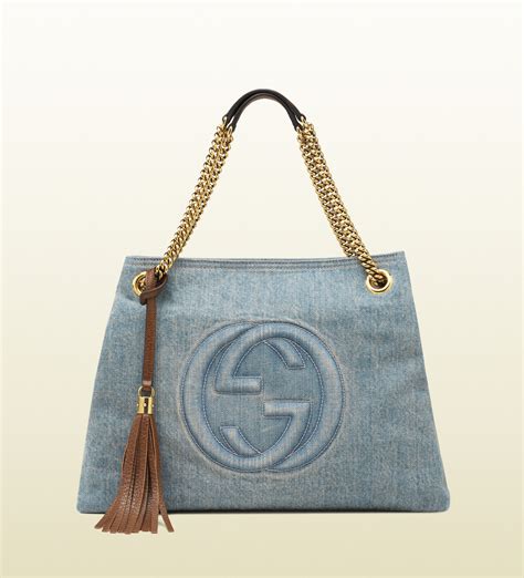 used gucci shoulder bag|gucci denim shoulder bag.